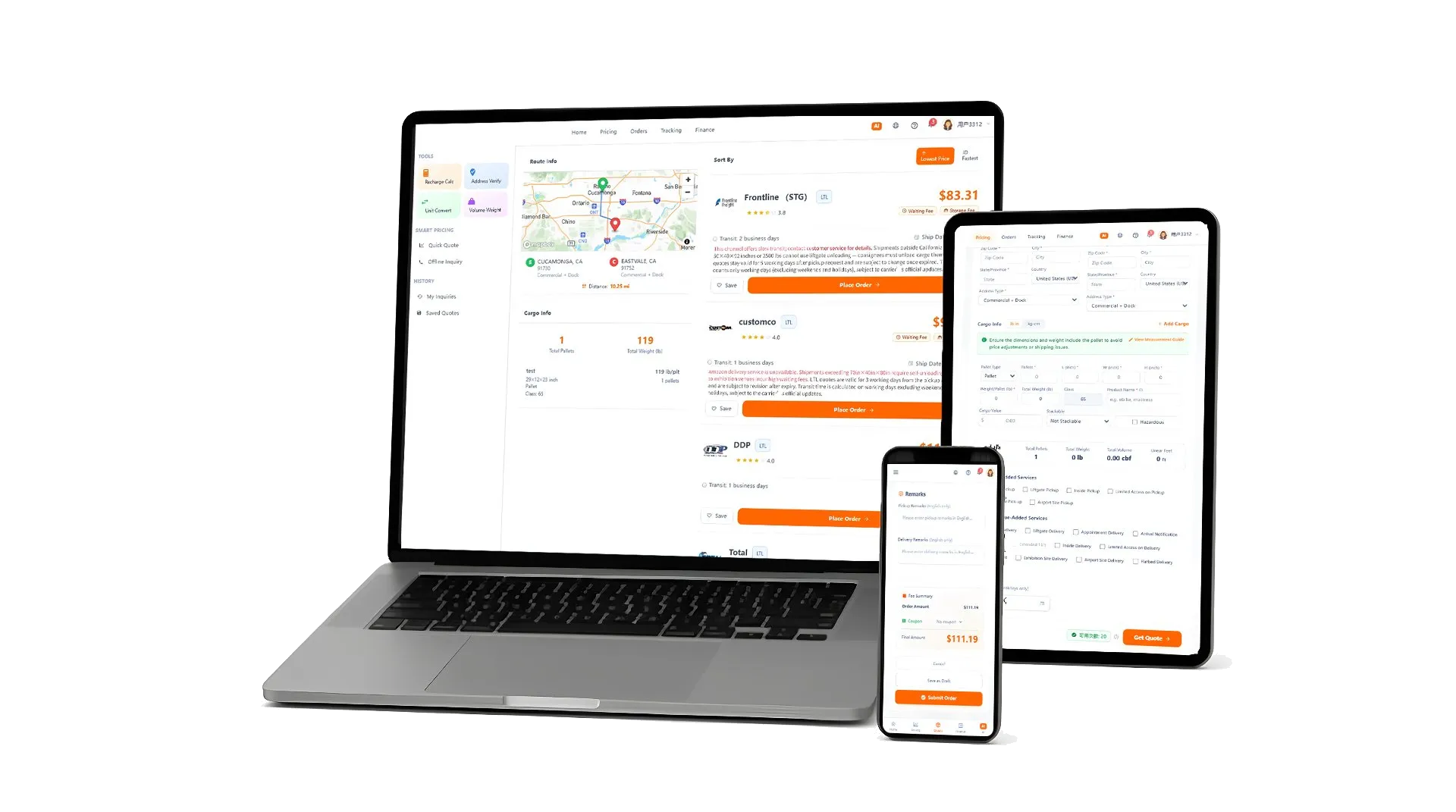 SDD Freight TMS platform