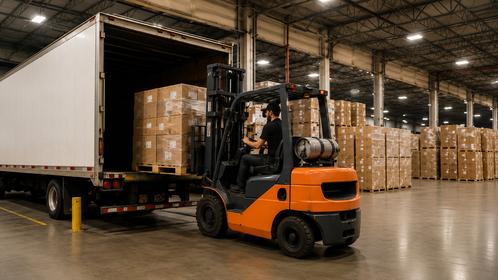 LTL freight loading at warehouse